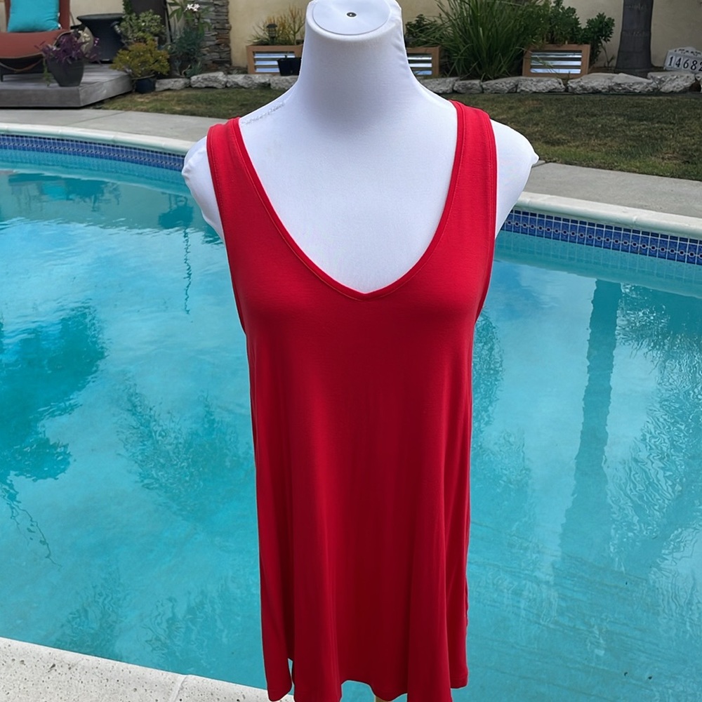Oversized Red Merona Tank Top | Size M